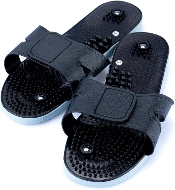 TechCare Massager Snap-On Shoe for Foot Pain Relief Compatible Electric Foot Massage Attachment Comfortable, Easy Fit for Daily Relaxation & TENS Units Corded Accessory (Single Pair)