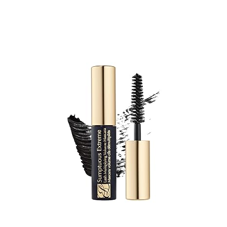 Estee Lauder Sumptuous Extreme Lash Multiplying Volumizing Lengthening Mascara | 01 Extreme Black, Travel Size, 0.09 Fl Oz