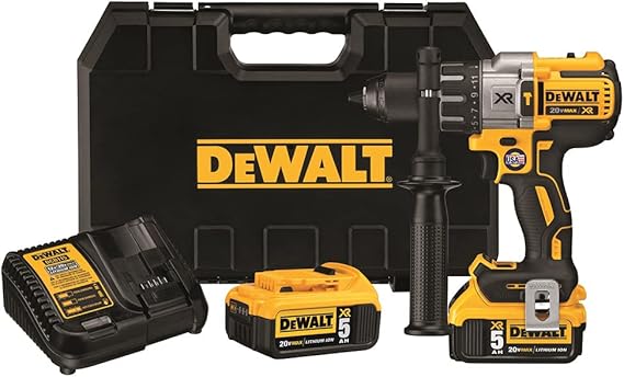 DEWALT 20V MAX XR Darbeli Matkap Seti, Fırçasız, 3 Hızlı, Akülü (DCD996P2)