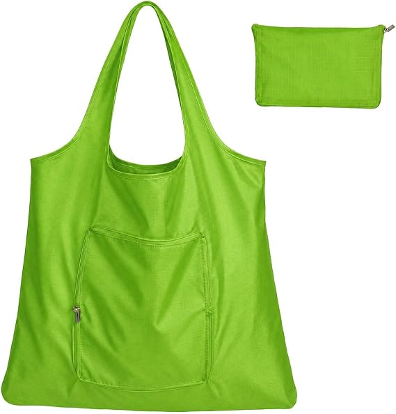 1 Pack Foldable Reusable Grocery Bag (Green)
