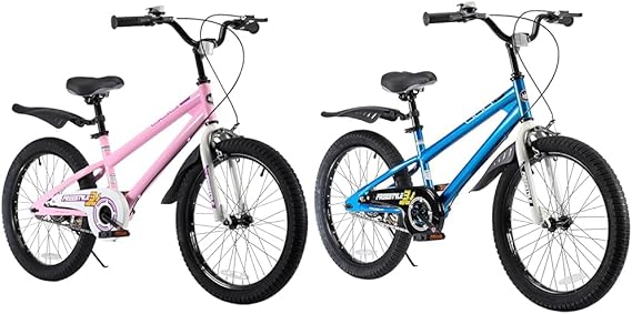 Royalbaby Freestyle Kids Bike 20 Inch Wheel Bicycle Teens BMX & Freestyle Kids Bike 20 Inch Wheel Bicycle Teens BMX with Dual Hand Brakes Kickstand Boys Girls Ages 6-10 Years, Blue