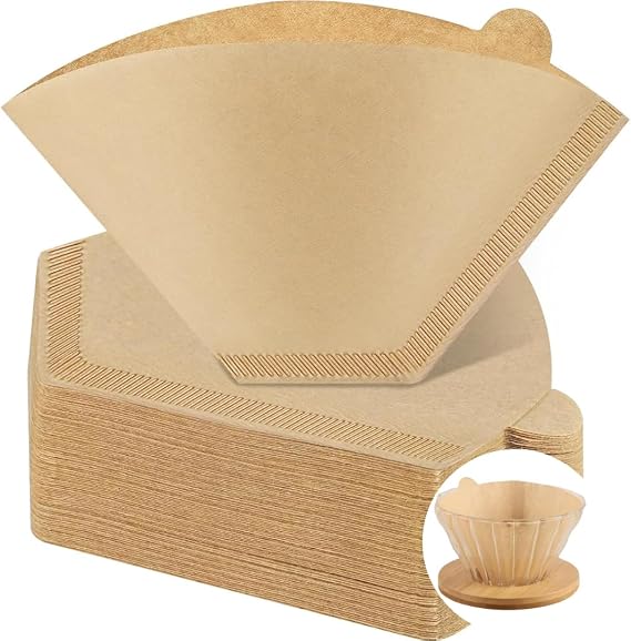 FIND A SPARE 80 Count #4 Cone Coffee Filters 8-12 Cup, Natural Coffee Filters 4 Cone Paper fits for Pour Over and Drip Coffee Maker, Unbleached, Chlorine Free Size 4