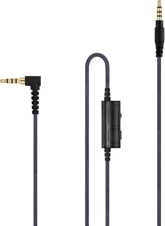 Audio Replacement Cable Compatible with HyperX Cloud Alpha, Cloud Mix Headphones, Cord Remote Volume Contro Compatible with PS4 Xbox One Controller(150cm)