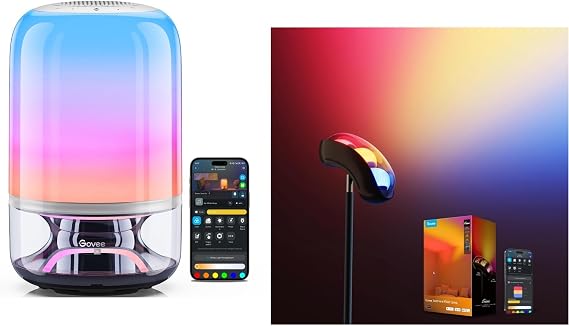 Govee Table Lamp 2 Pro x Sound by JBL Bundle Torchiere Floor Lamp