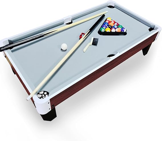 DRM 40 Inch Pool Table Top, 3.5FT Mini Pool Table Top, Small Wooden Snooker Tabletop, Billiards Tabletop Set with Full Accessories