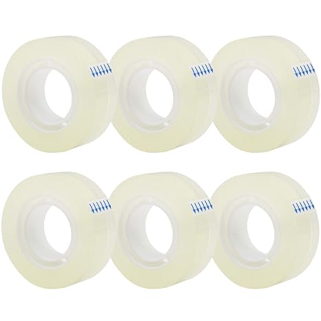 OWLKELA 6 Rolls Transparent Tape Refills, Clear, 0.7" x 1000"
