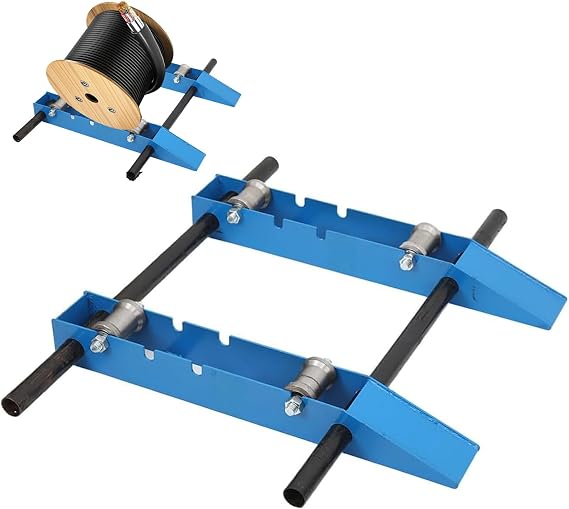 Wire Cable Reel Roller Stand 4400 LBS Heavy Duty Commercial Industrial Grade Steel Wire Dispenser, Reel Unwinder for Cable Reels up to 47'', Wire Reel Caddy for Cord Management