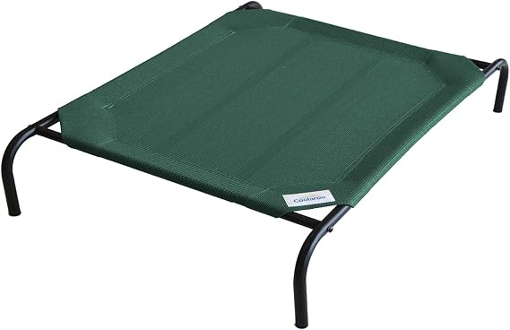 Coolaroo Original Elevated Dog Bed - Breathable Off-The-Ground Pet Bed with Cooling Fabric, Joint Relief & Moisture-Resistant Fabric, 100% Recyclable, Easy Clean, Brunswick Green, Extra Large