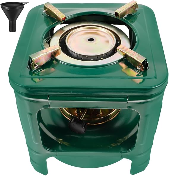 Portable Kerosene Stove Camping Stove for Outdoor Heating Adjustable Rotary Knob Tent Cooking Compact 7.08 X 7.08 X 6.88 in Includes Funnel