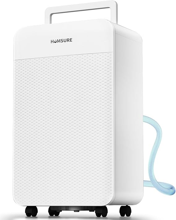 HUMSURE 4500 Sq. Ft MAX 80 Pints Dehumidifier Equipped With Drainage Hose, Automatic Defrosting, for Basement, Home, Bathroom, Bedroom,24-Hour Timer Function