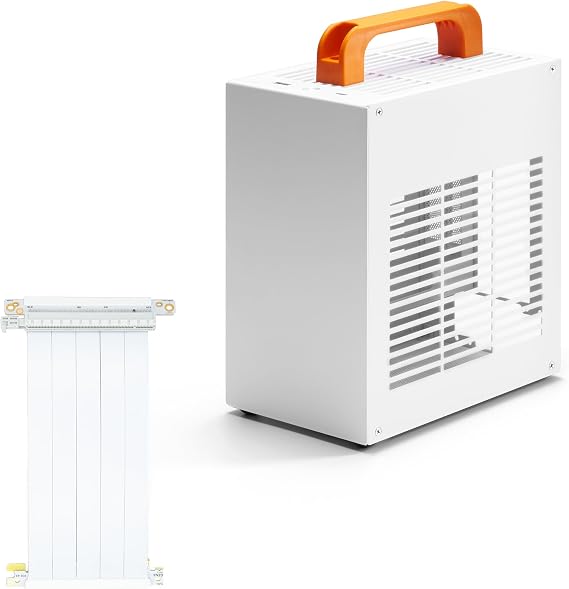 SGPC K39 5L Mini ITX Case,Portable SFF Gaming Chassis,White PCIe 4.0v2 Edition