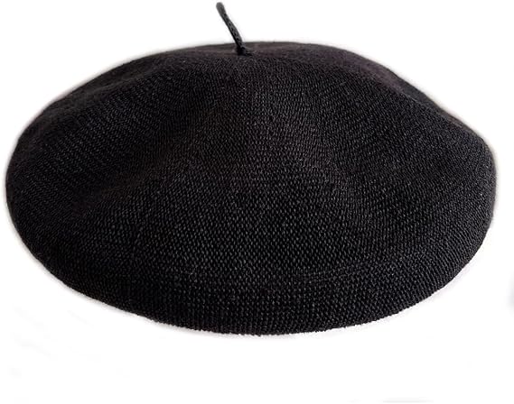 Women's Summer Solid Color Linen Breathable Knitted Beret Hat