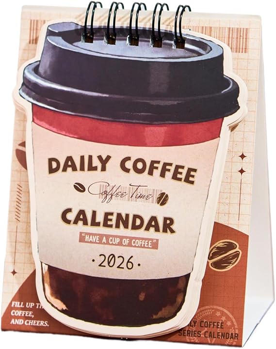 Desk Calendar Coffee Theme Decoration Schedule