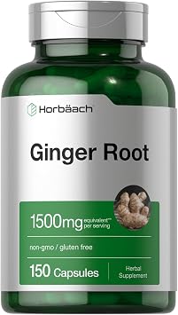Horbaach Ginger Root Extract Supplement | 150 Capsules | Traditional Herbal Formula | Non-GMO & Gluten Free