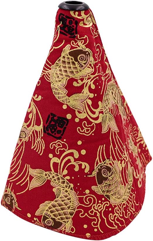 JDM Red Wave Koi Fish Cherry Blossom Sakura Shift Boot Cover Universal AT/MT