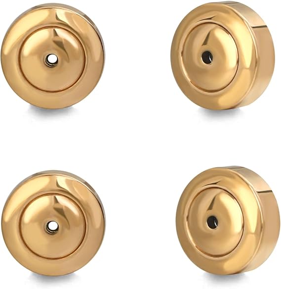 Gold Earring Backs, Large Earring Backs - 4Pcs 18K Gold Pierced Earring Replacements for Droopy Ears Heavy Earrings, Studs, and Diamonds,Earring Lifter Support Backings