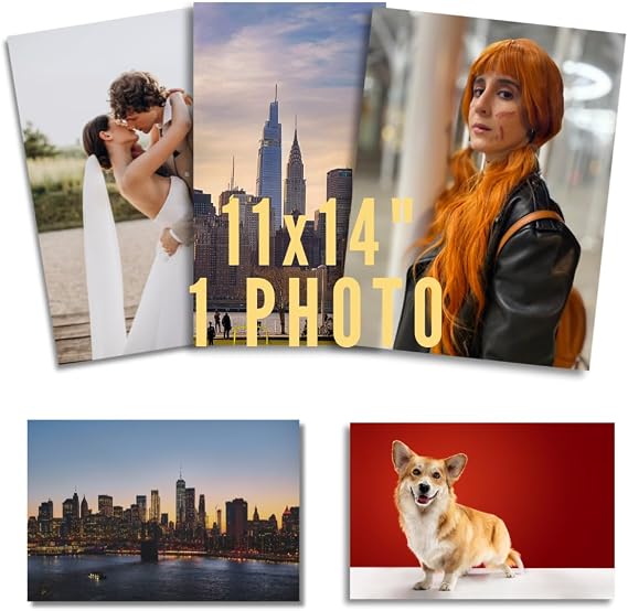 Petite Progress Best Photo Printing Service | Print Pictures in Sizes 3.5x5, 5x7, 6x4, 8x10, 11x14, 11x17, 13x19 on Glossy or Matte Paper (1, Matte, 11x14)