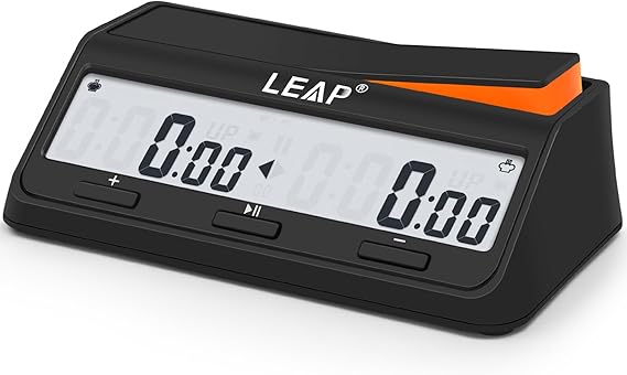 LEAP Chess Clock Upgraded Digital Clock Timer for Chess Board Games Black