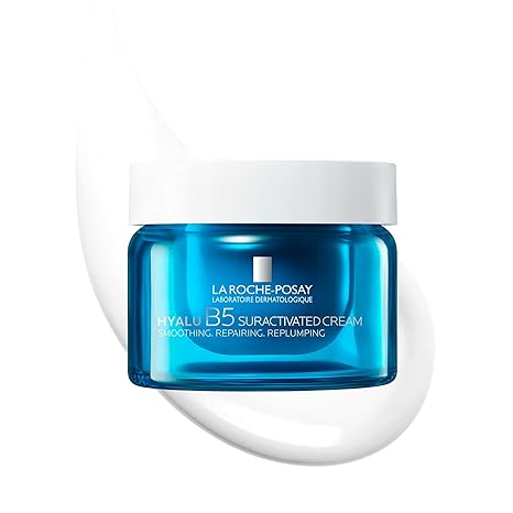 La Roche-Posay Hyalu B5 Suractivated Hyaluronic Acid Anti-Aging Face Cream | Visibly plumps & hydrates skin with Vitamin B5. Anti-wrinkle, firming face moisturizer safe for sensitive skin types.