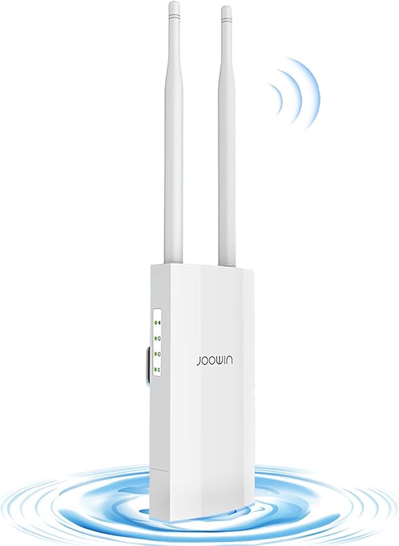 JOOWIN AC1200 High Power Outdoor Wireless Access Point with Poe, 2.4GHz 300Mbps or 5.8GHz 867Mbps Dual Band 802.11AC Wireless WiFi Access PointsRouterBridge, Used for Outdoor WiFi Coverage
