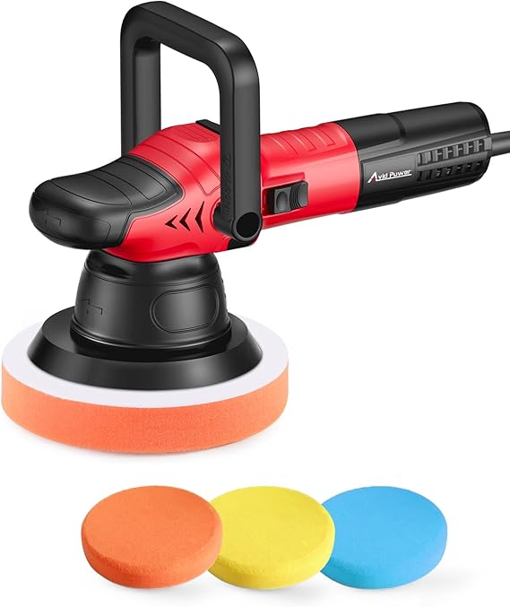 AVID POWER 6" Dual Action Car Buffer Polisher 6-Speed Orbital Polisher Kit