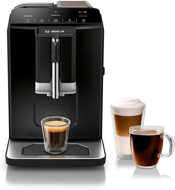 Bosch 300 Series Fully Auto Espresso Machine with Grinder and Steam Wand | Touch Control Panel, Large Bean Capacity - Easy Clean, Maintenance - Barista Quality Super Coffee Maker for One-Touch Drinks