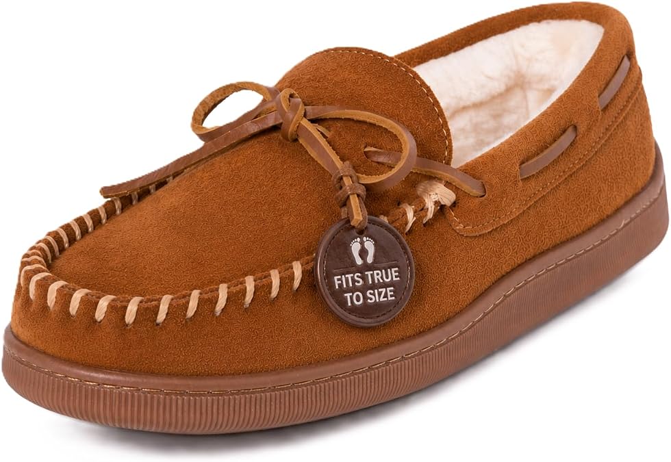 Minnetonka Men's Pile Lined Hardsole Slipper