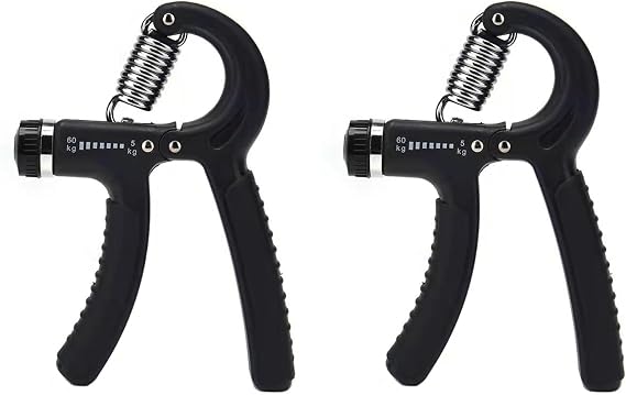 2PCS Hand Grip Strengthener Forearm Strengthener Grip Strength Trainer, Adjustable Resistance 11-132Lbs (5-60kg) Finger Exerciser Black