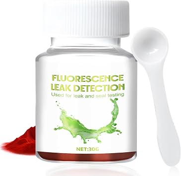 JAOJAO Leak Detection Dye, Water Tracing Dye High Concentration Quickly Dissolves in Water Safe for Pool, Spa, Plumbing, Roof, Car, Efficient Visibility, Fast Detection, Red, 30g