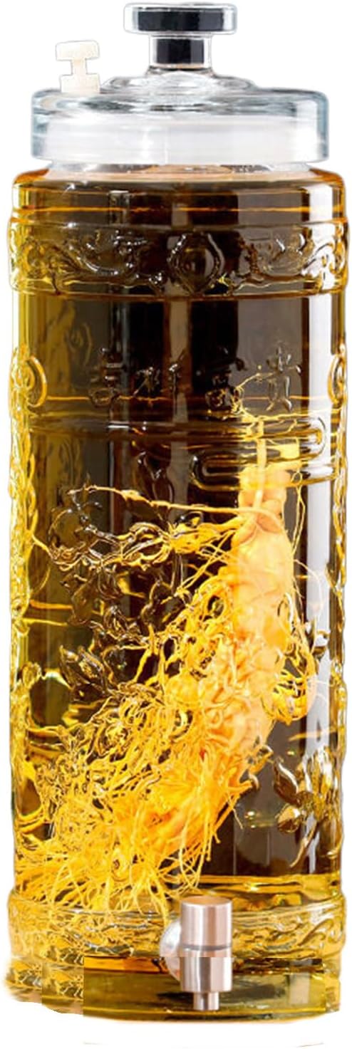 Glass Drink Dispensers,Beverage Dispenser with Spigot,Milk Dispenser for Fridge Gallon,Beverage Dispenser with Spigot for Easy Dispensing,Without Bracket,10L