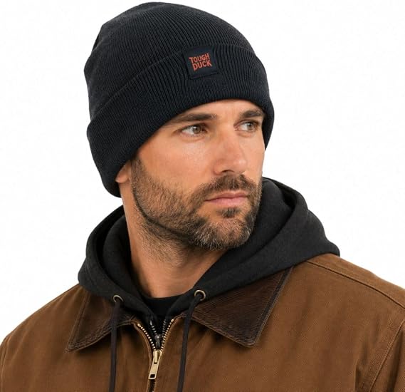 tough duck Beanie Watch Cap - Ultimate Winter Headwear for Men & Women | Durable, Warm, and Stylish Toque Beanie Black
