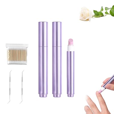 3-in-1 Ceramic Cuticle Pusher,Nail Cuticle Remover Pen with Ceramic Tip,Cuticle Pusher Pens for Hangnails,Dry & Damaged Nails 2pcs