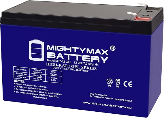 Mighty Max Battery 12V 7AH Gel F1 Replacement Battery Compatible with Ultracell CB7-12
