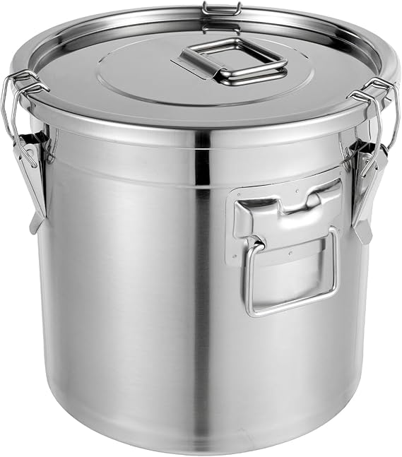 Stainless Steel Canister Set,21L/710 OZ Stainless Steel Airtight Canister for Kitchen,Metal Food Storage Containers with Lids Sealed,Keep Flour, Sugar,Coffee