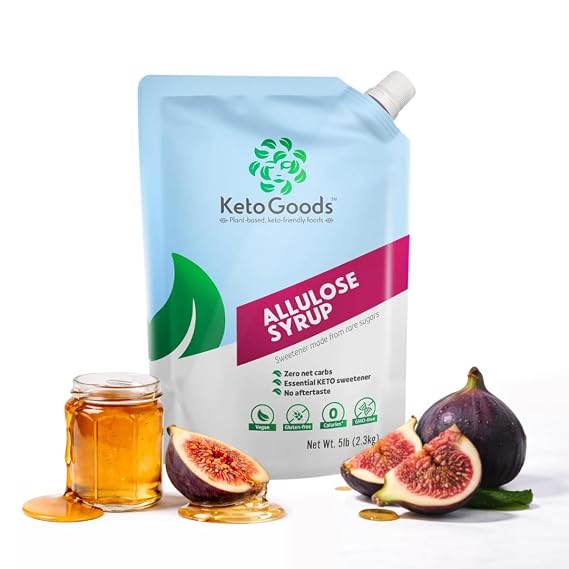Keto Goods Allulose Sweetener - Sugar Free Keto Syrup, Zero Calorie with No Carbs - No Glycemic Impact Liquid Allulose - 80 OZ