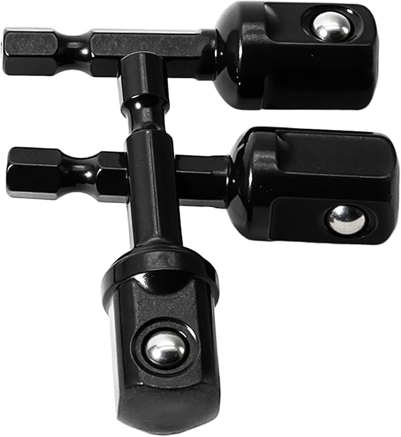 20 Pack 1/2" Square Socket Bit Adapter & Hex Impact Socket Bits