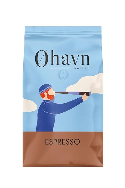 Øhavn Espresso (1 kg) For Portafilter Machine Fully Automatic Coffee Machines & Mocha Pot Aromatic Espresso Blend Made of Arabica and Robust Beans Whole Beans Medium Espresso Roast (City Roast)