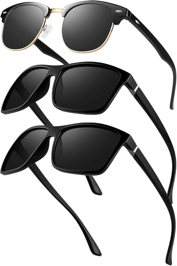 GQUEEN Classic Polarized Sunglasses Men Womens Bundle