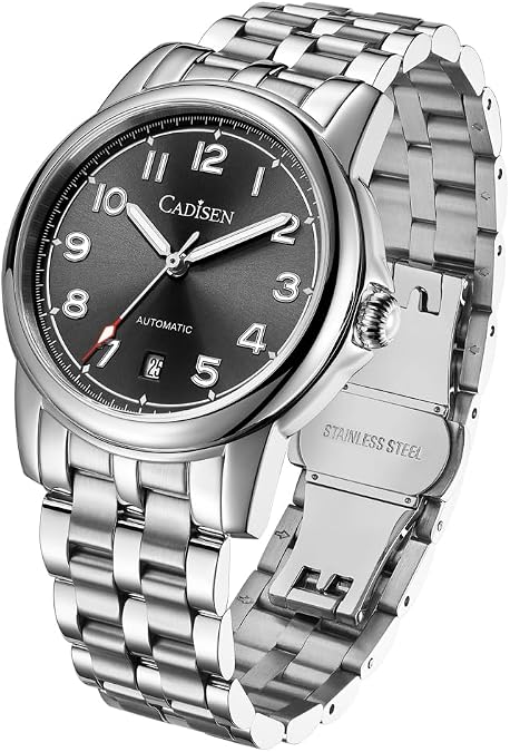 CADISEN Watch Men Automatic Mechanical Stainless Steel Genuine Waterproof Business Wristwatch