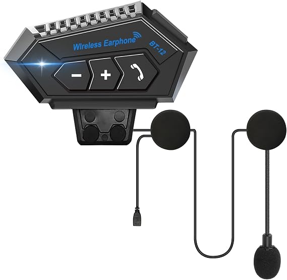 OBEST Motorcycle Helmet Bluetooth Headset, Glove-Friendly Controls