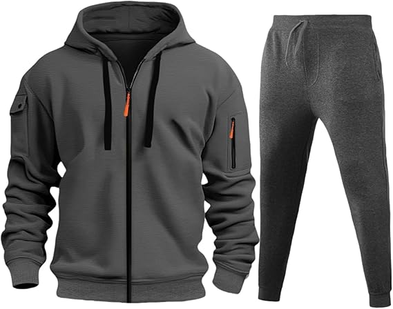 Mens Track Suits 2 Piece Set Sweatsuits Long Sleeve Sweatshirts and Baggy Sweatpants Casual Jogging Suits Sets