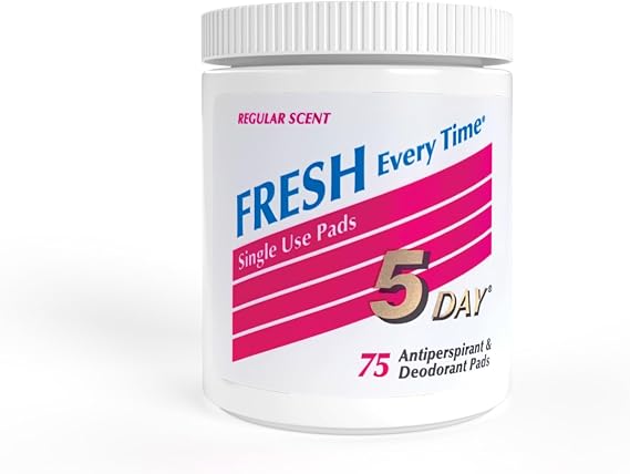 5-day Deodorant Pads, Reduces Underam Perspiration, 75Count