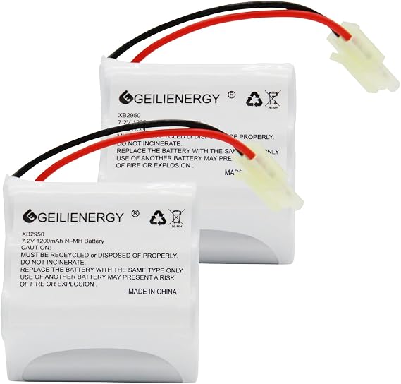 7.2V 1200mAh Battery Compatible with Shark XB2950 V2950 V2950A V2945Z V2945 Floor & Carpet Sweeper (2 Pack XB2950)