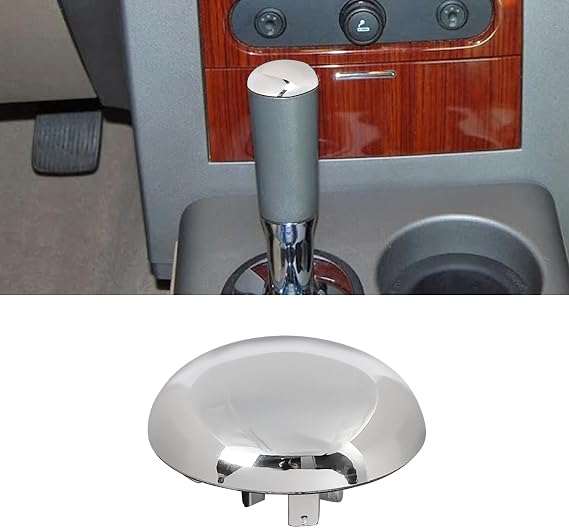 Upgrade Chrome Gear Shift Knob Top Cap Cover for Ford F-150 2007-2011 2012,Automatic Transmission Gear Shift Lever Stick Handle Shifter Protector Cap,Replace OEM# 5L3Z7C488K 5L3Z7213V