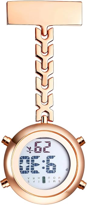 Avaner Nurse Fob Digital Watches: Pin-on Brooch Lapel Hanging Pocket Watch for Doctors Nurses