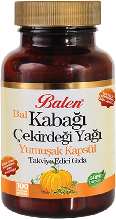 Zencefil Organik Balen Bal Kabağı Çekirdeği Yağı Yumuşak Kapsül 100 x 1380 Mg Kabak Çekirdeği