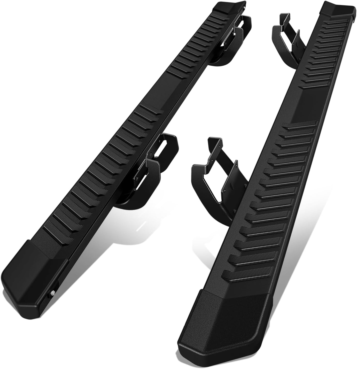Auto Dynasty 6 Inches Running Boards Compatible with 2015-2024 Ford F-150 F-250 F-350 SuperCrew Cab, Aluminum Black Powder-Coated Side Steps, Nerf Bars