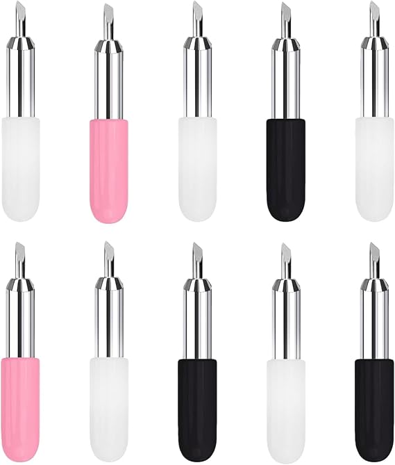 10 Pcs Replacement Cutting Blades for Cricut Joy – 5 Pcs 45° Standard Fine Point Blade + 3 Pcs 60° Deep Cut Blade + 2 Pcs 30° Shallow Cut Blade – Vinyl Plotter Cricut Blades Accessories 3.0mm