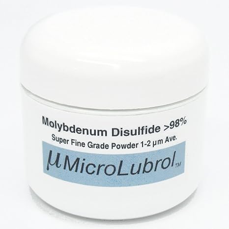 2 oz. MICROLUBROL Molybdenum DISULFIDE Moly MoS2 Powder Super FINE 1-2 Micron. Made in USA. Premium Quality.