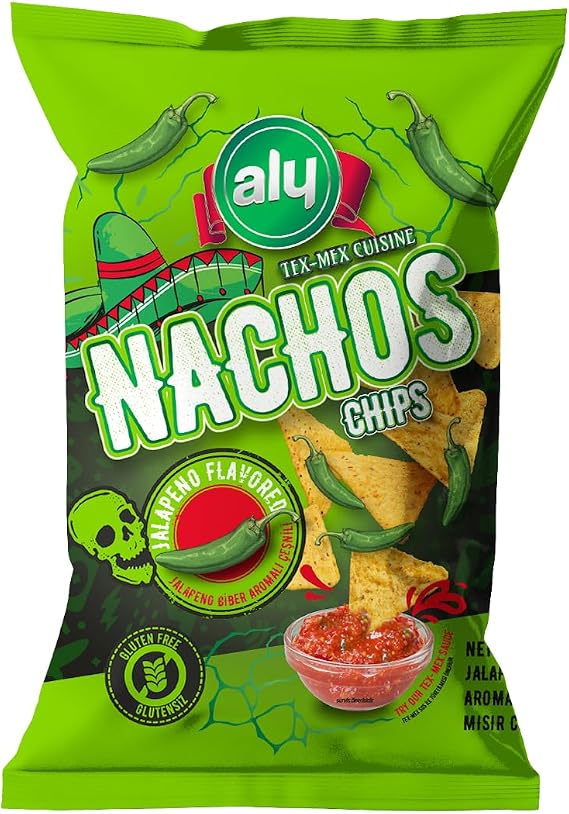 Aly Jalapeno Biber Aromalı Glutensiz Nachos Cips 225 Gr